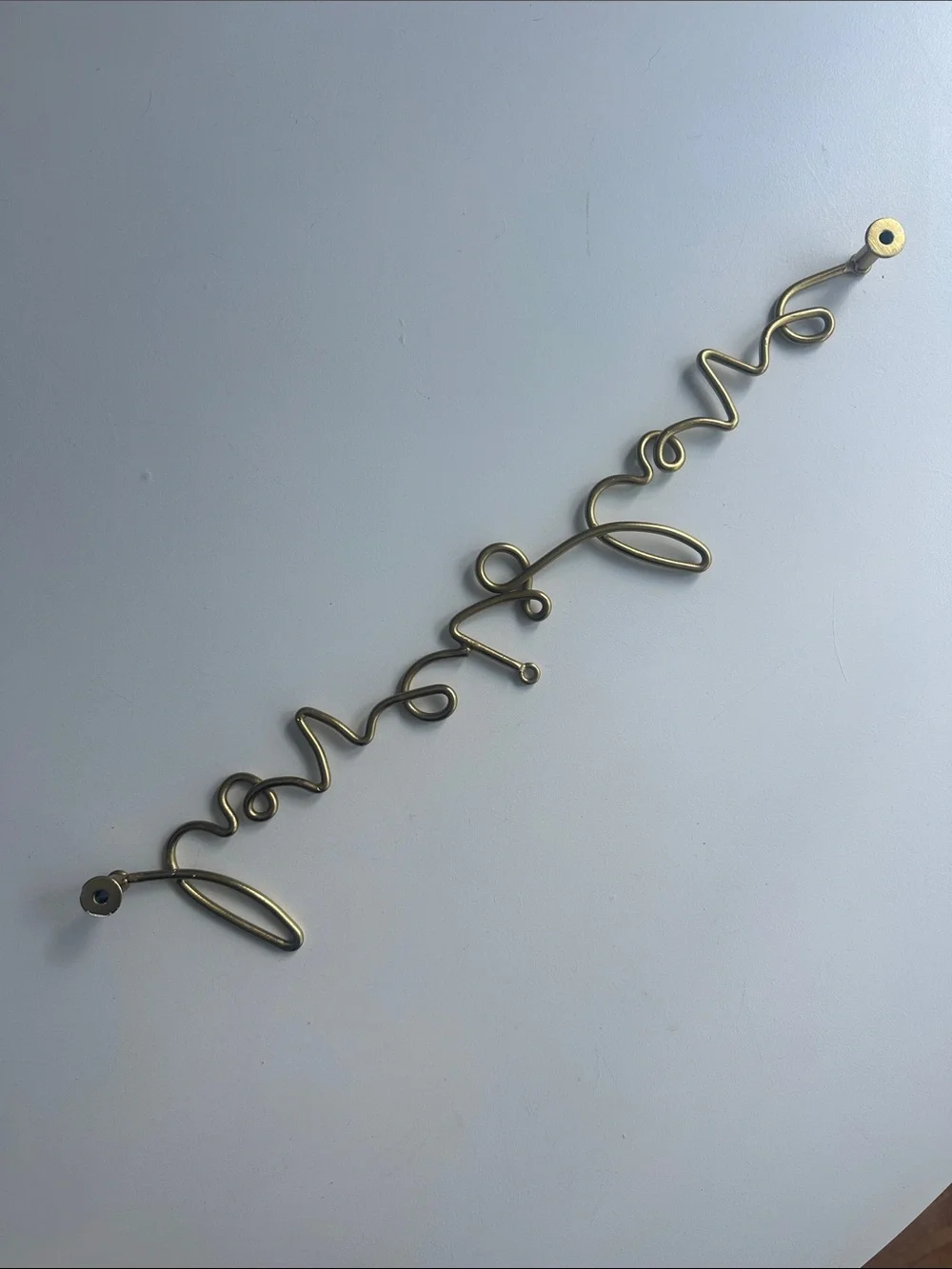 Love is Love Brass Script Wall Sign